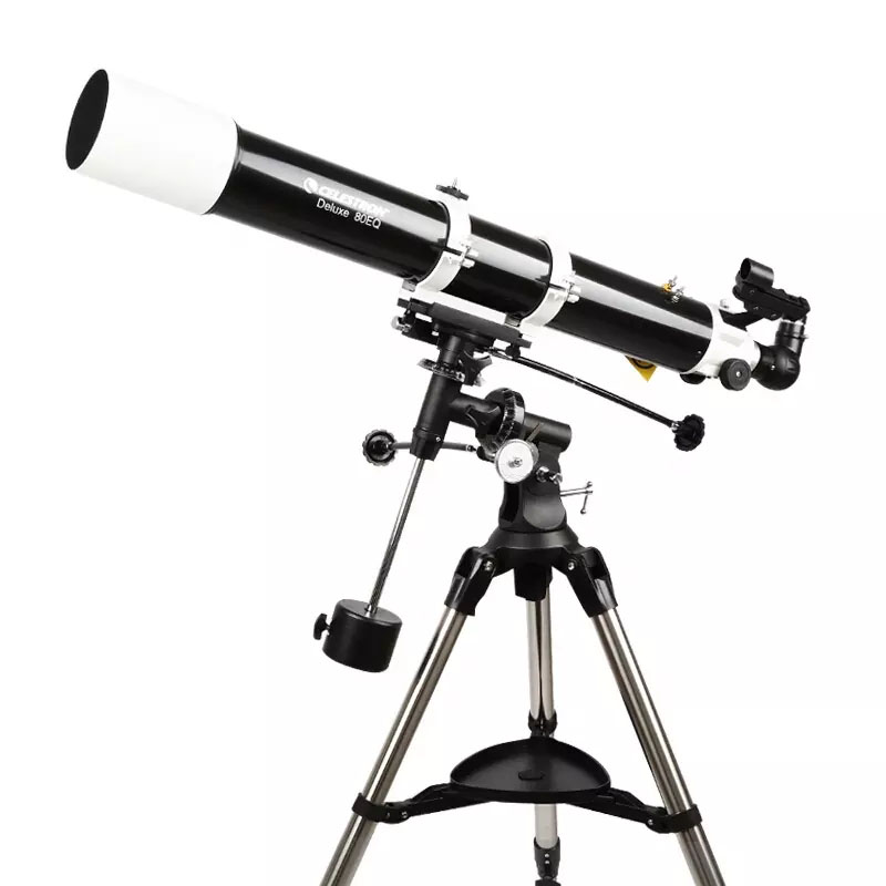 Kính thiên văn Celestron Deluxe 80EQ độ phóng đại 675 lần, hàng chính hãng, chân thép chắc chắn