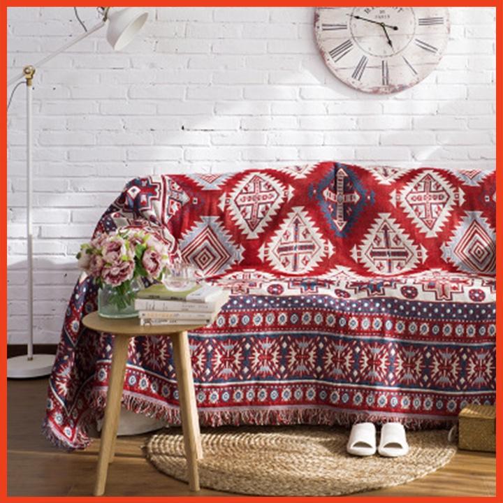 Khăn phủ sofa,thảm trải sàn hoa văn, họa tiết theo phong cách Retro