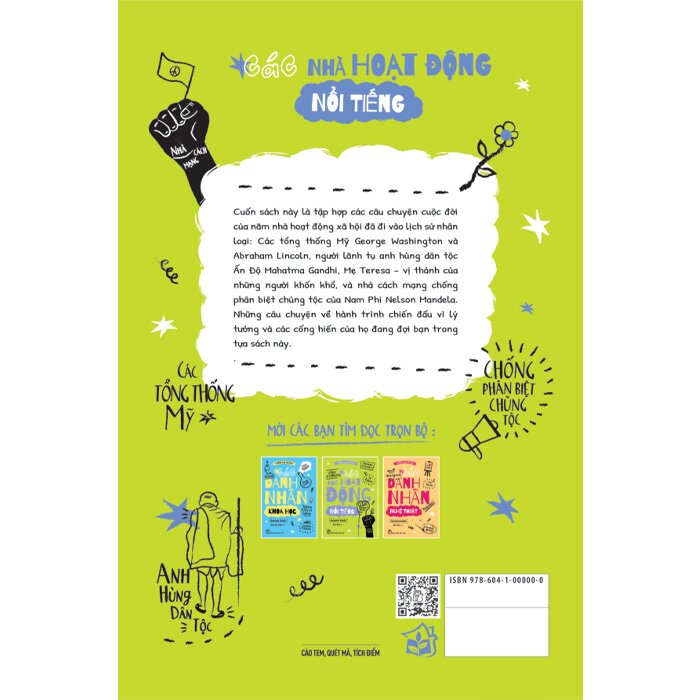 Những Cuộc Đời Lớn - Các Nhà Hoạt Động Nổi Tiếng -Catmint Books, trẻ