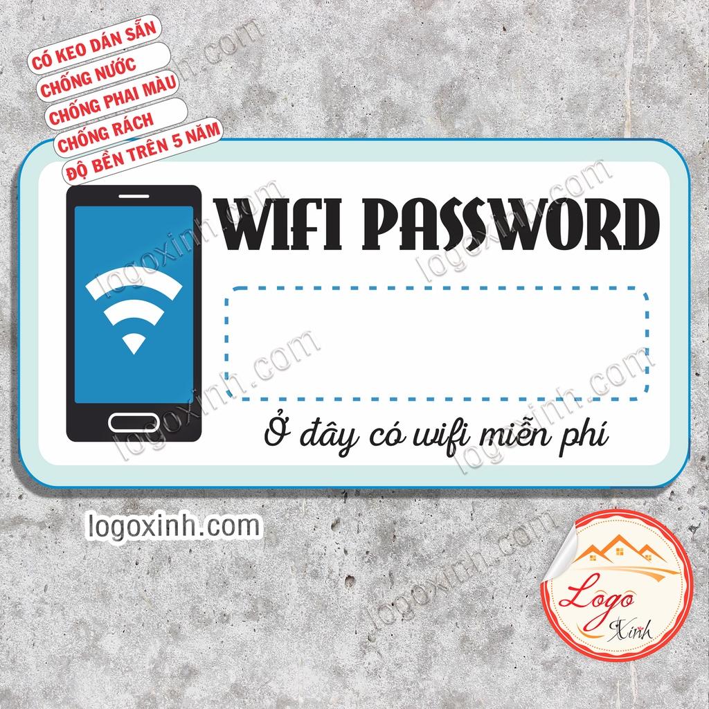 LOGO TEM STICKER BẢNG CHỈ DẪN THÔNG TIN ĐĂNG NHẬP WIFI, WIFI PASS DÙNG CHO NHÀ CỬA,QUẦY QUÁN,CÔNG TY