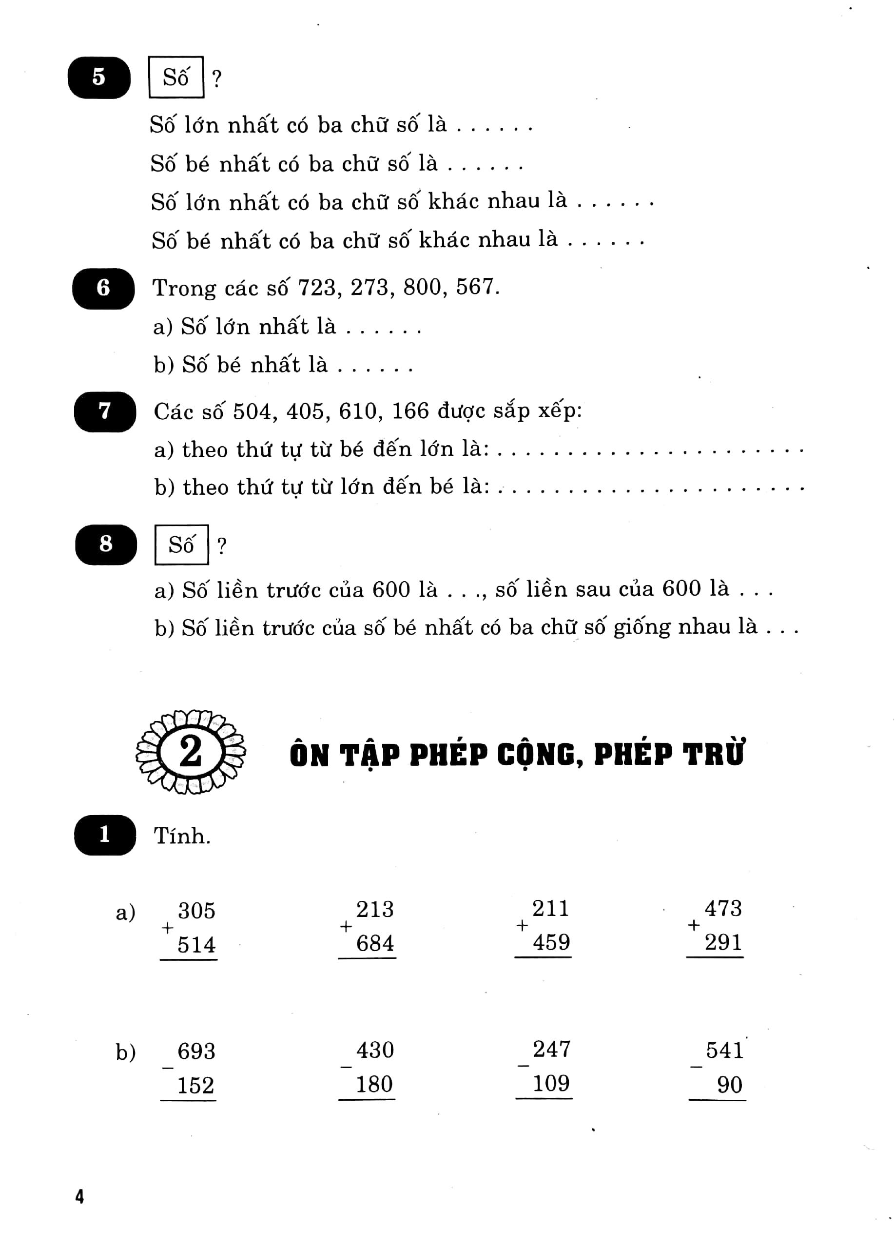 Vở Bài Tập Nâng Cao Toán 3 - Tập 1 (Bám Sát SGK Chân Trời Sáng Tạo)