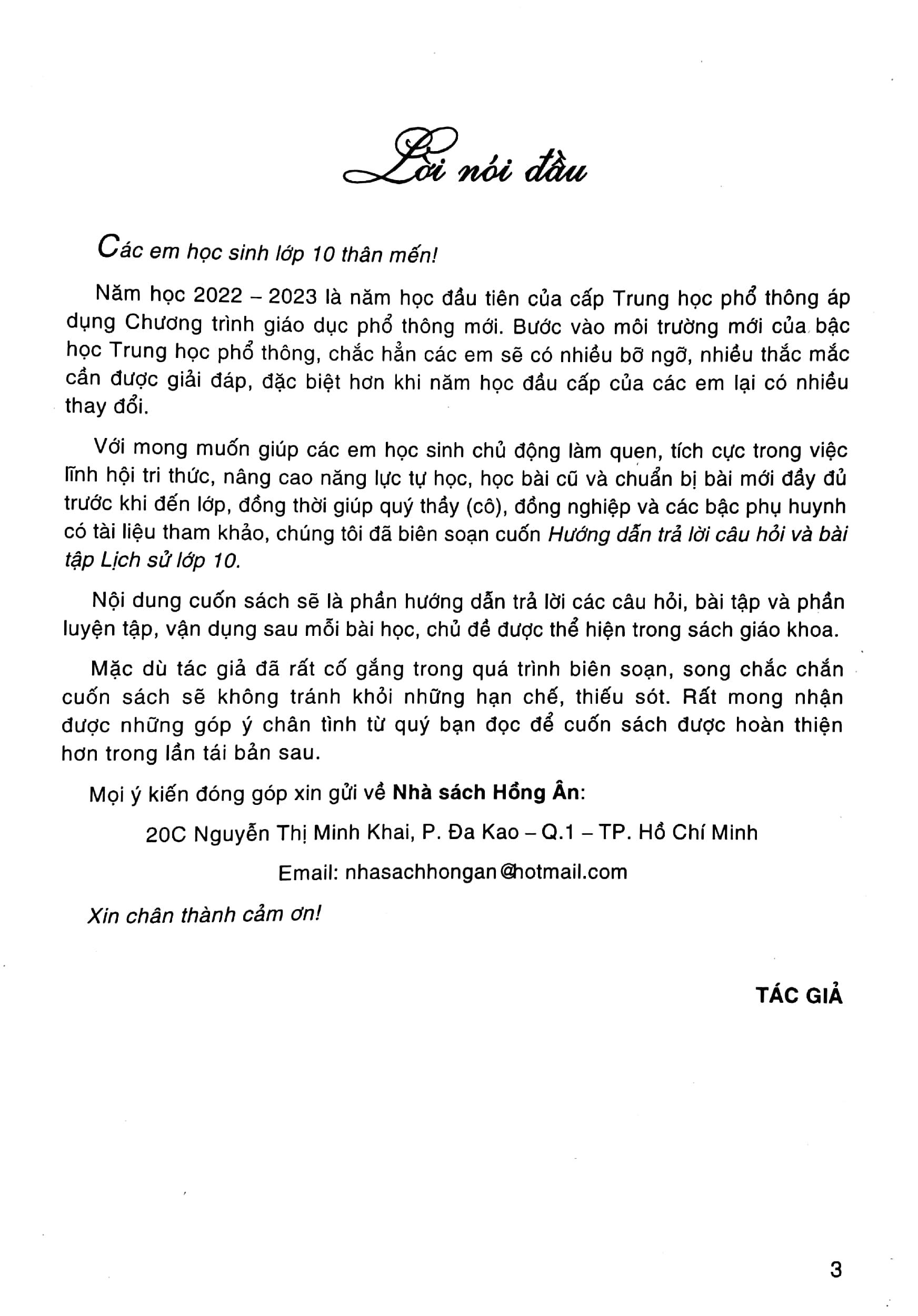 Hướng Dẫn Trả Lời Câu Hỏi &amp; Bài Tập Lịch Sử Lớp 10 (Theo Chương Trình GDPT Mới) (Bám Sát SGK Kết Nối)