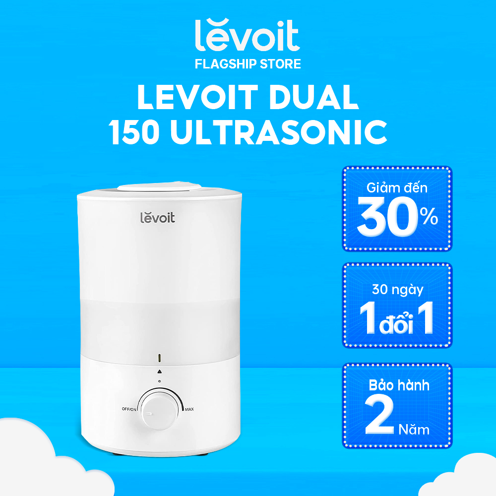 Máy Phun Sương Tạo Ẩm Thông Minh Levoit Dual 150 Ultrasonic | Công Nghệ Phun Siêu Âm 360 | 25h Hoạt Động - Hàng Chính Hãng