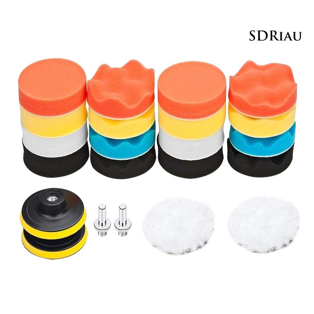Bộ 22 Miếng Mút Tròn Đánh Bóng Xe Hơi Kích Thước 3 Inch