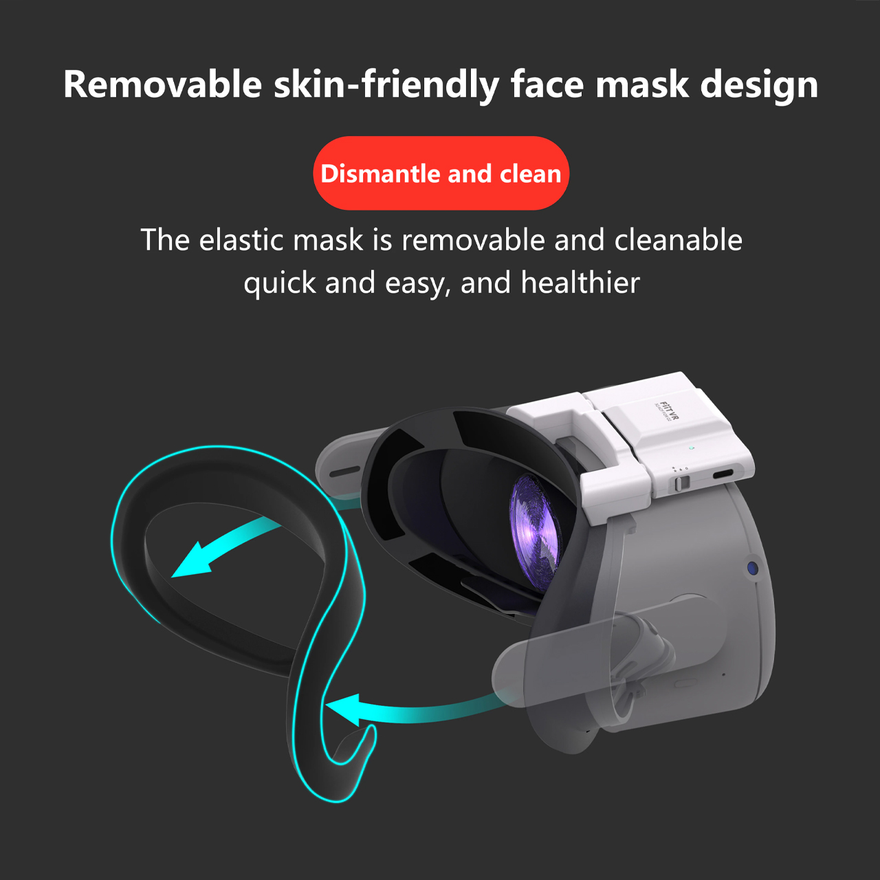 Mặt nạ làm mát FIIT VR X2 giúp giảm nóng mờ sương có nam châm chống rò rỉ dành cho Oculuss Quste2 - hàng chính hãng Vinetteam