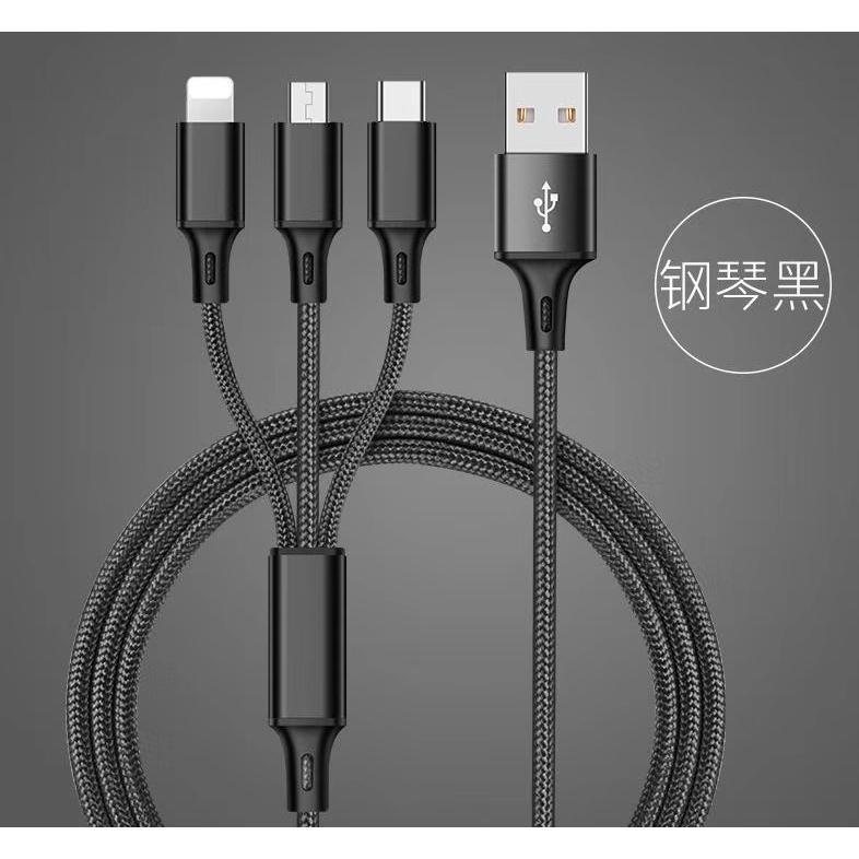 Cáp sạc nhanh Type-C/ cổng OTG và cổng Micro USB Thiết kế 3 trong 1 chuyên dụng