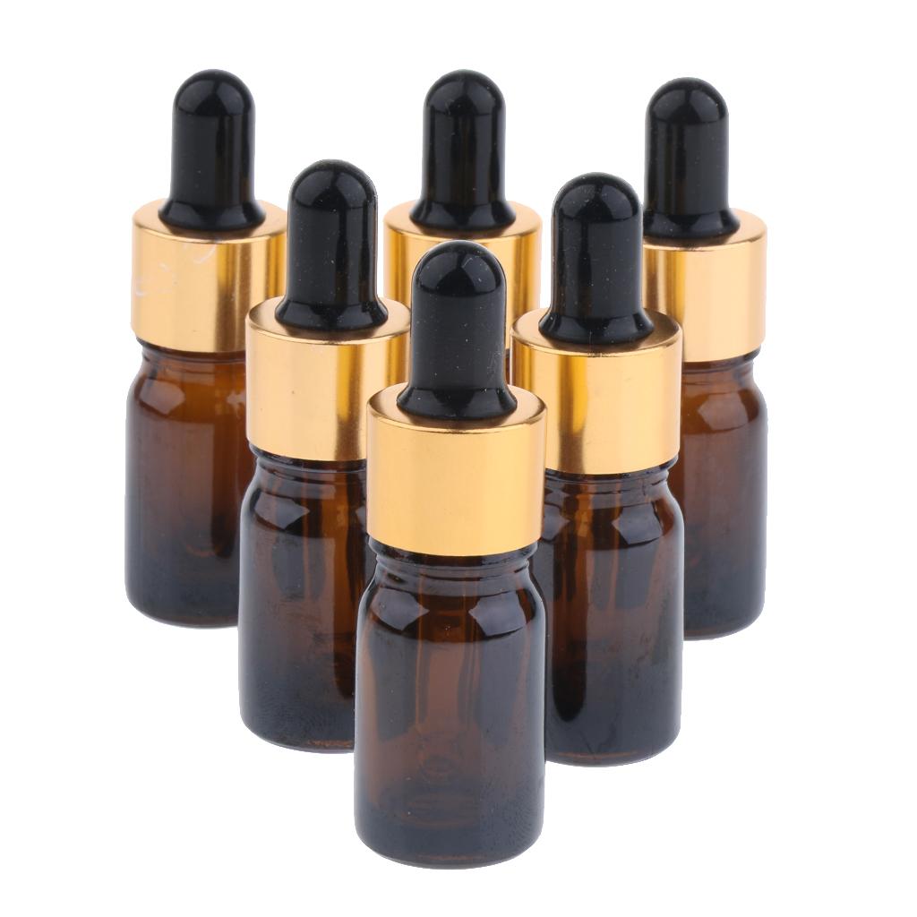 Set 6 Lọ Thủy Rỗng Có Nắp Nhỏ Giọt Đựng Tinh Dầu Thơm/Mỹ Phẩm