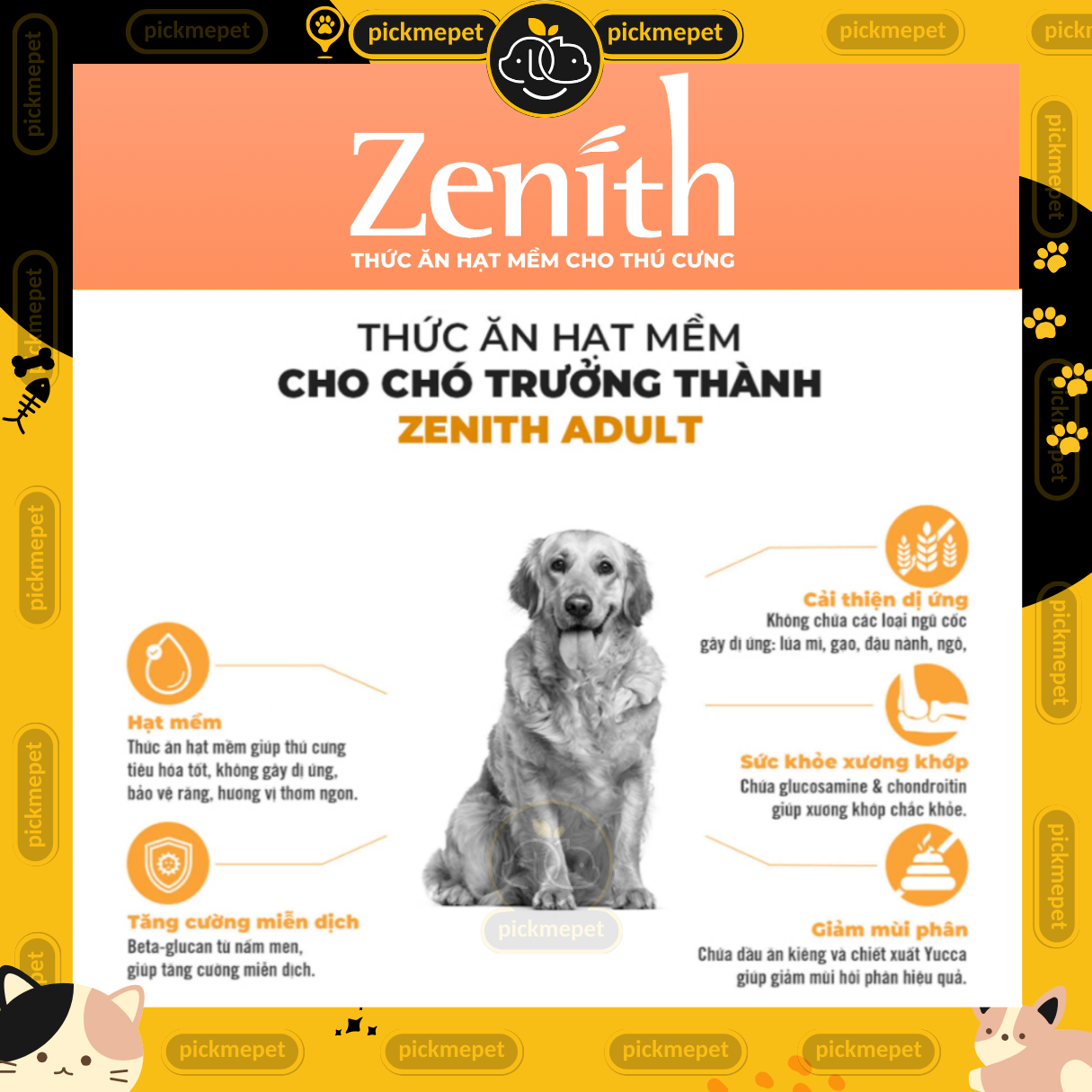 [1.2Kg] Hạt Mềm Zenith Adult Cho Chó Trưởng Thành 1.2kg