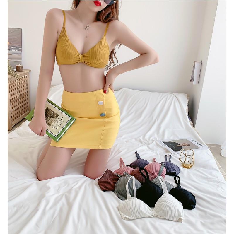 Áo ngực nữ đẹp ️️ Bra Tăm Nơ Sexy - Áo Bra Gân Tăm Thắt Nơ Cực Xinh