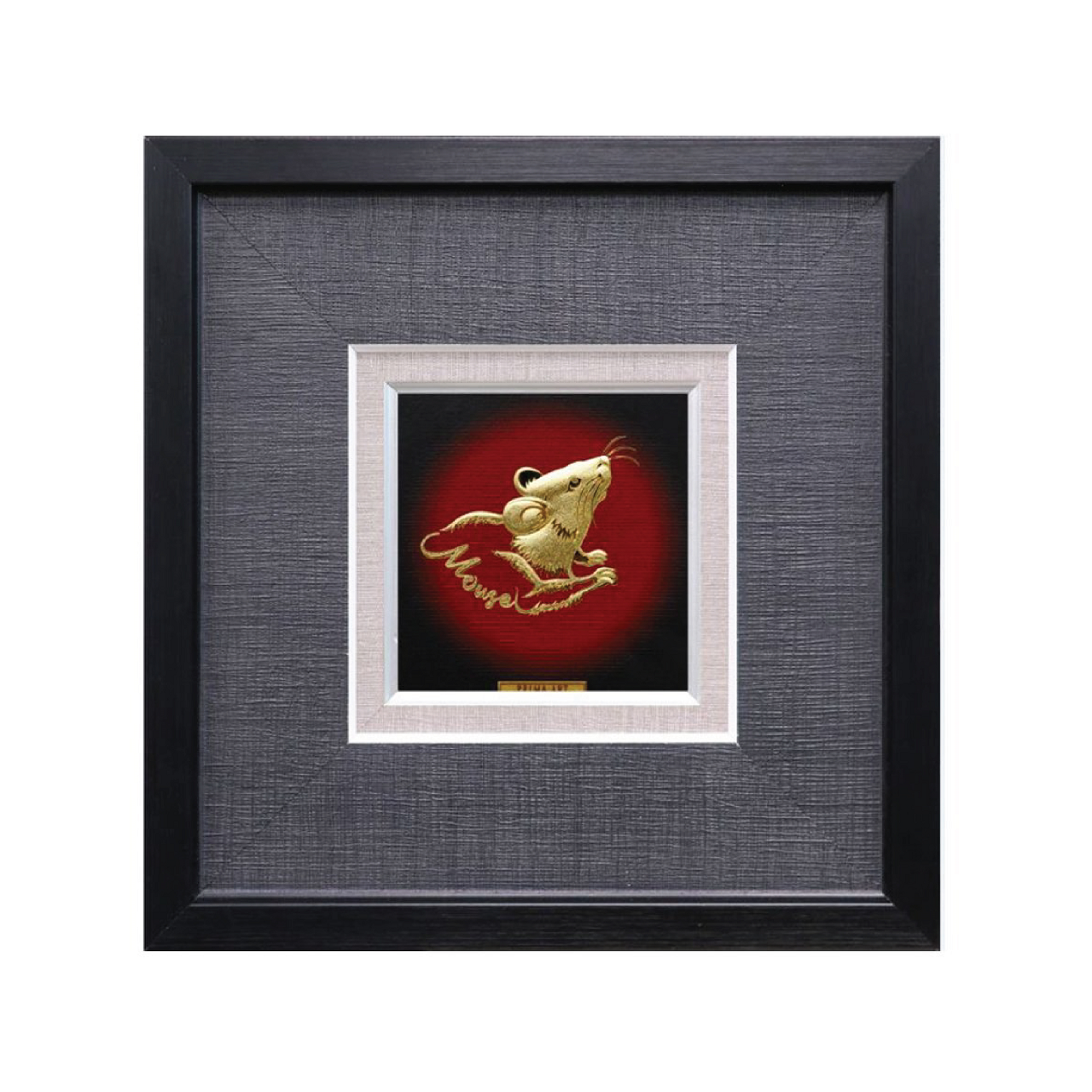 Tranh Vàng 24K PRIMA ART - Tranh Linh Vật Tuối Tý - Kích thước 24 x 24 cm - CGS-0821-06