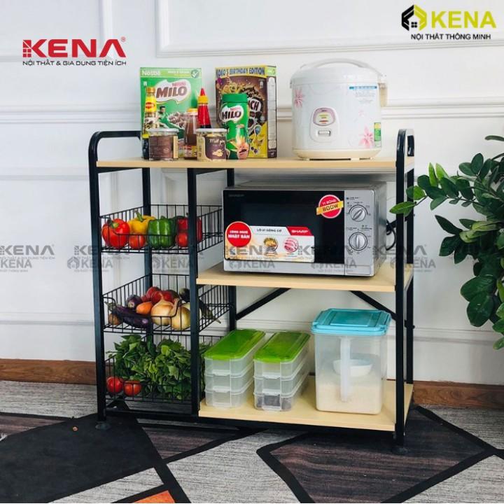 Kệ để lò vi sóng, kệ bếp đa năng KENA phủ sơn tĩnh điện KN 138-3