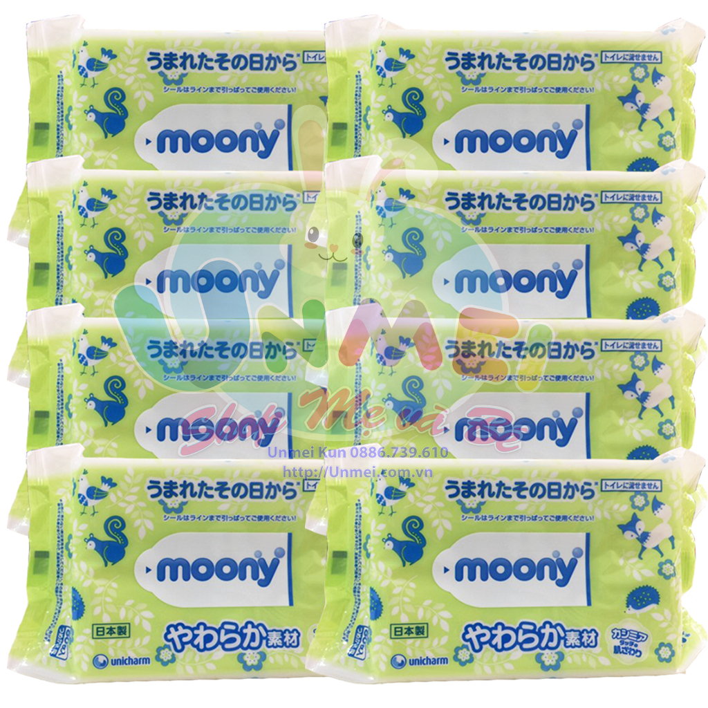 Set 640 tờ giấy ướt Moony nội địa Nhật Bản