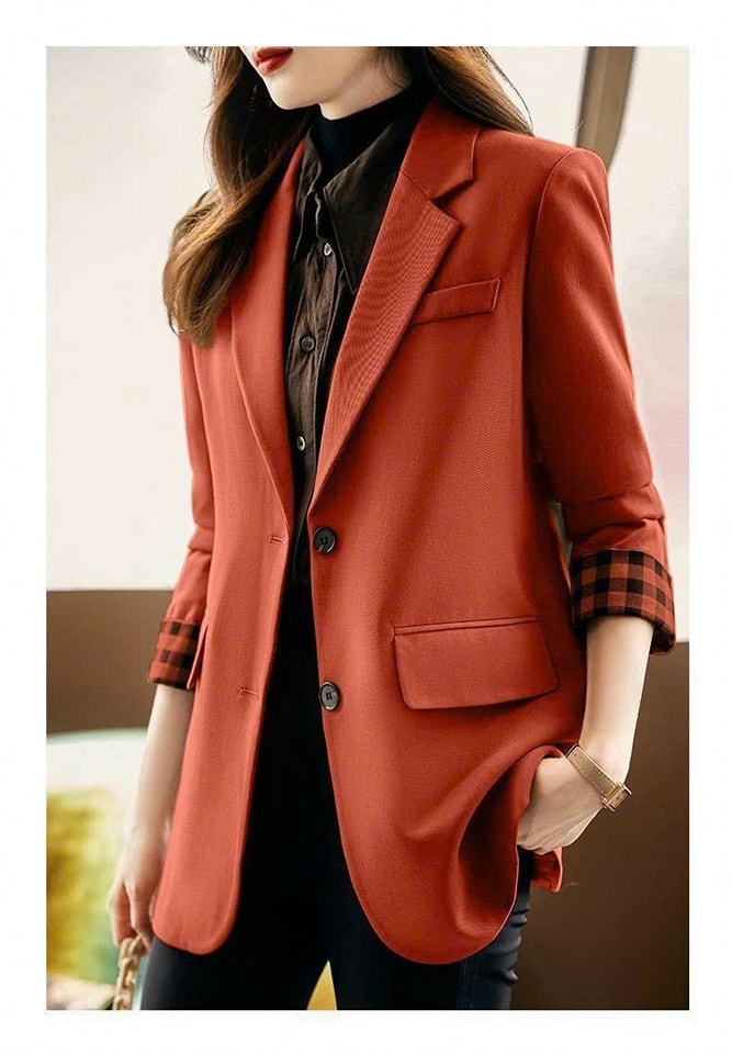 Áo Khoác Vest Blazer Phối Tay Sang Trọng