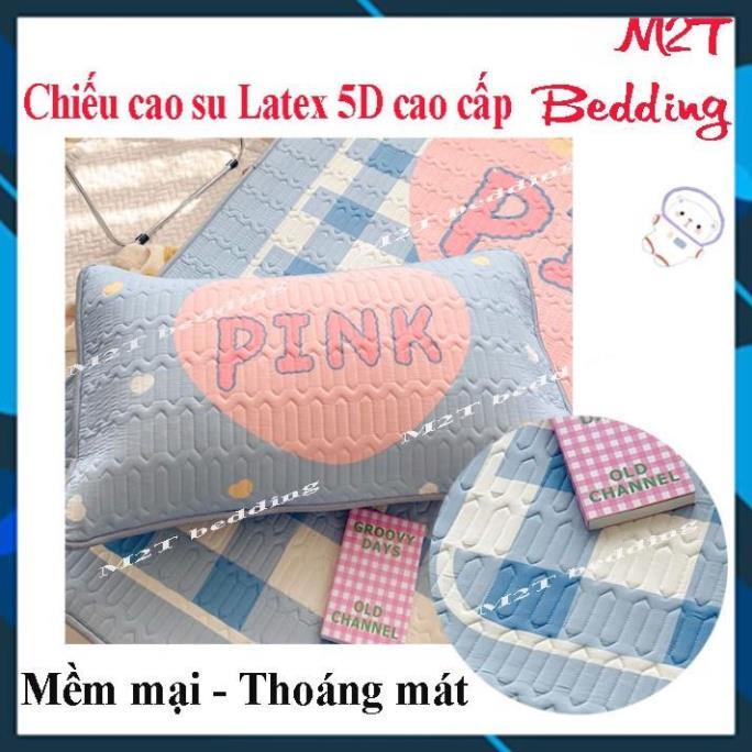 Chiếu điều hòa Latex mủ cao su non bedding họa tiết 5D mát lạnh chuẩn hàng loại 1