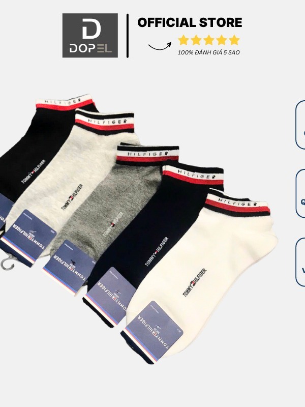 Vớ Cổ Ngắn Sợi Cotton Kháng Khuẩn Khử Mùi Và Thấm Hút Tốt Hàng Chuẩn