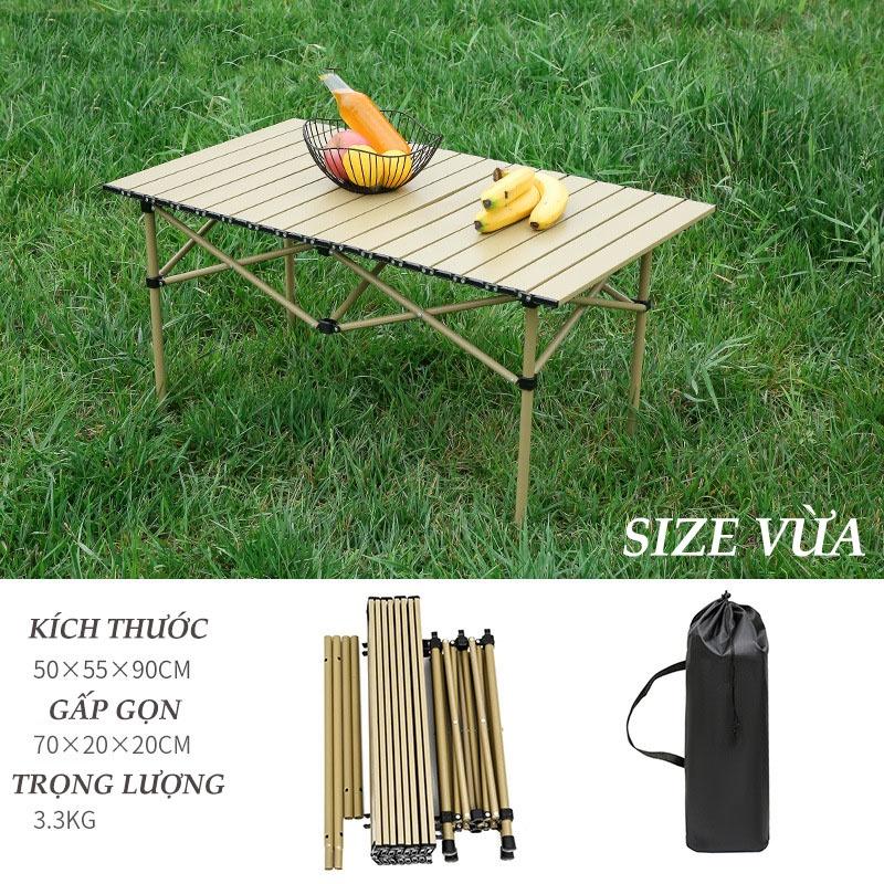 Bàn nhôm dã ngoại gấp gọn , bàn picnic camping du lịch bỏ túi hợp kim nhôm trọng lượng nhẹ, độ bền cao, nhỏ gọn