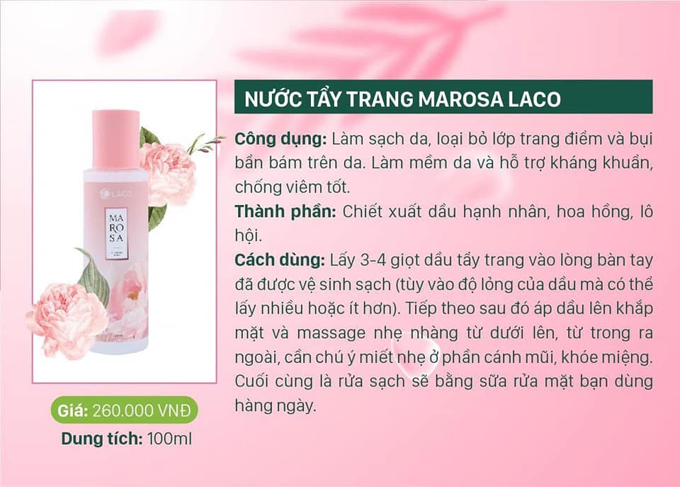 Nước Tẩy Trang Laco Marosa Cleaning Water