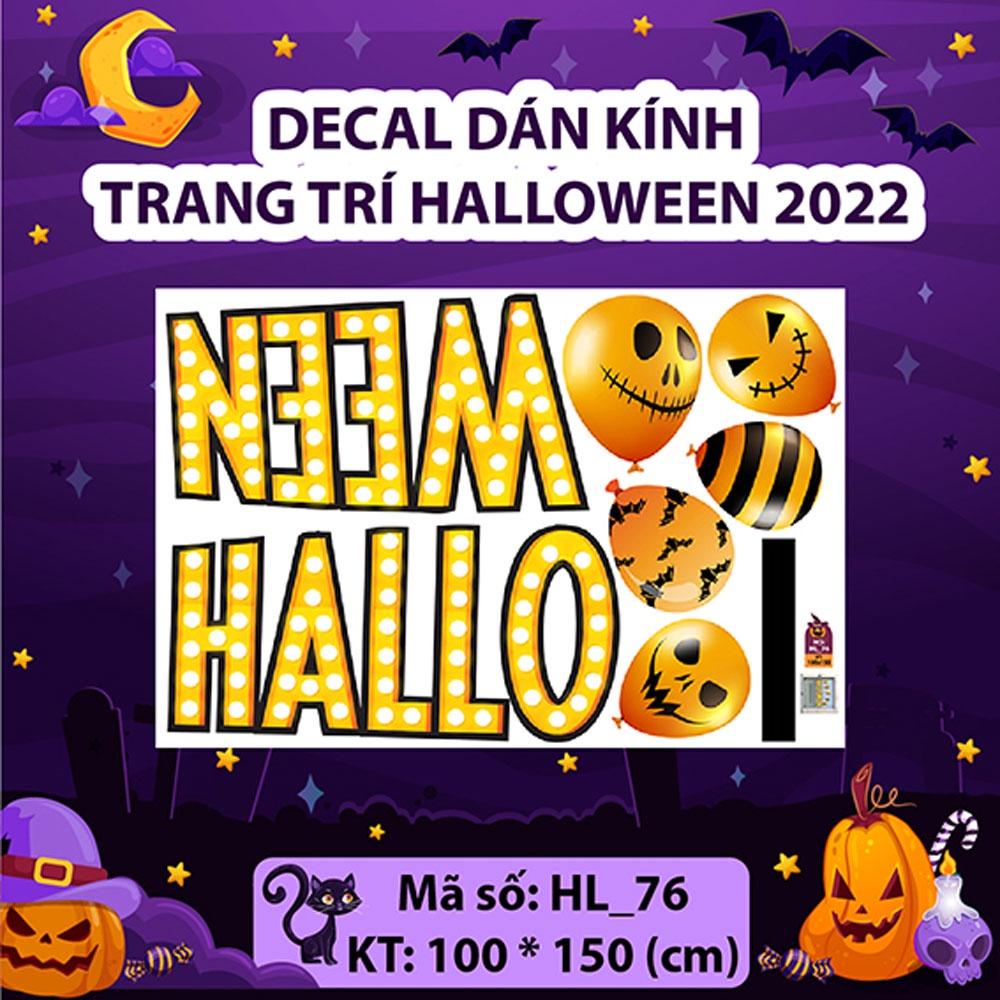 DECAL TRANG TRÍ HALLOWEEN COMBO CỔNG CHÀO HALLOWEEN