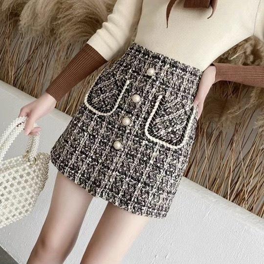 Chân váy ngắn chữ A chất dạ siêu trẻ trung dễ mix đồ