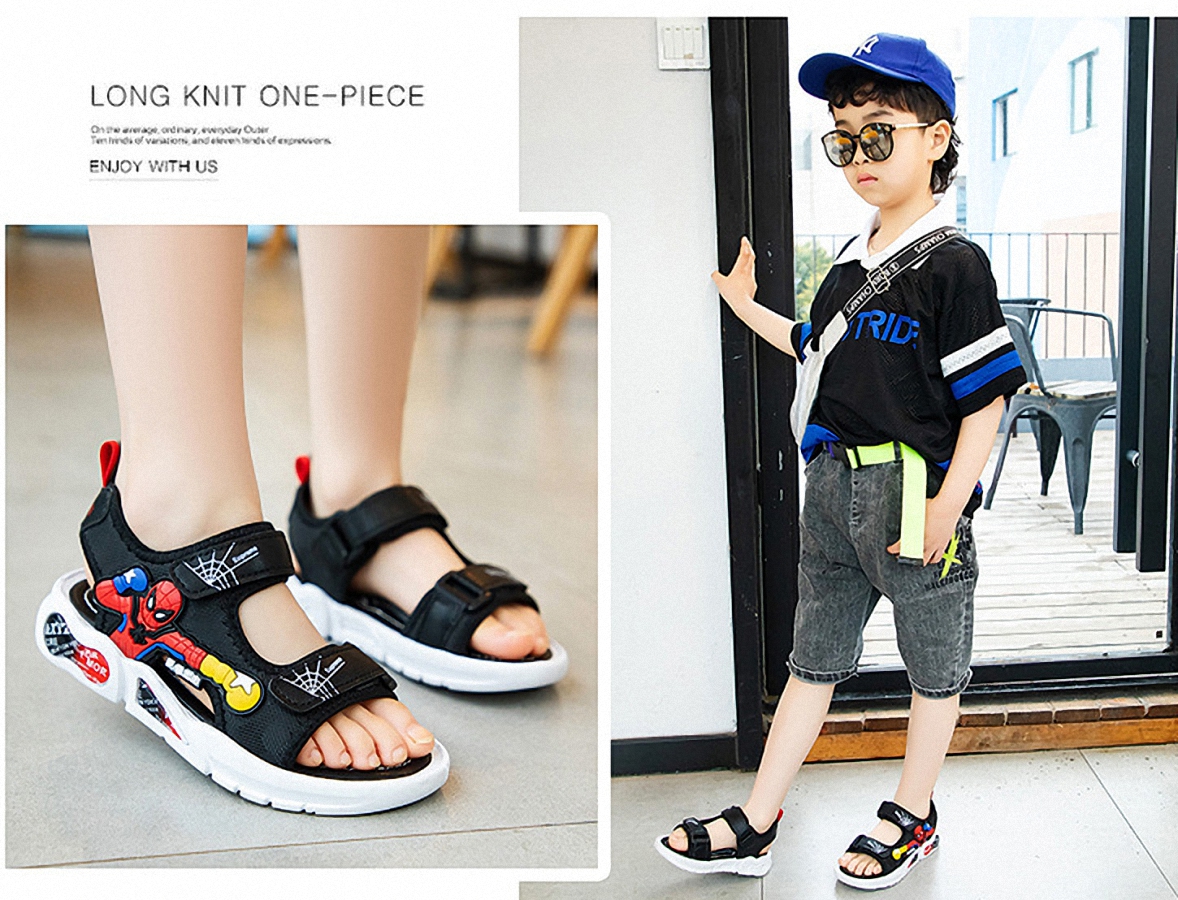 Dép sandal người nhện bé trai_TT368