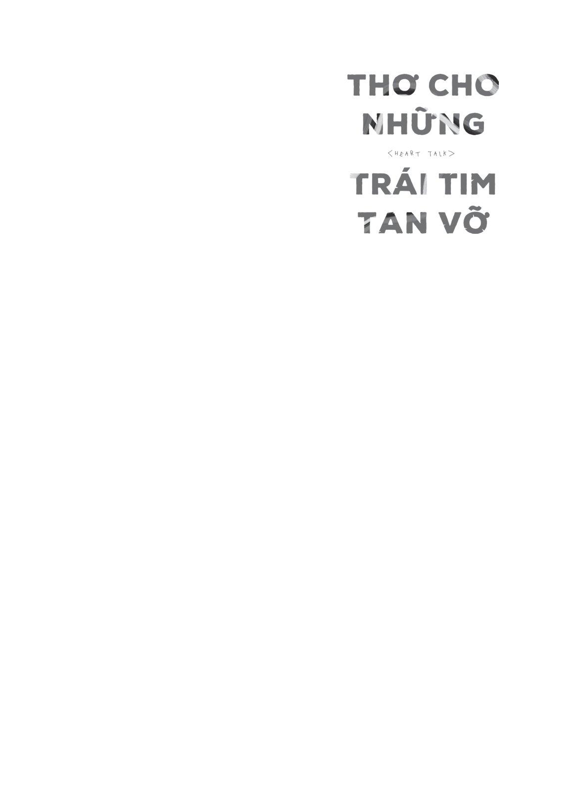 Thơ Cho Những Trái Tim Tan Vỡ