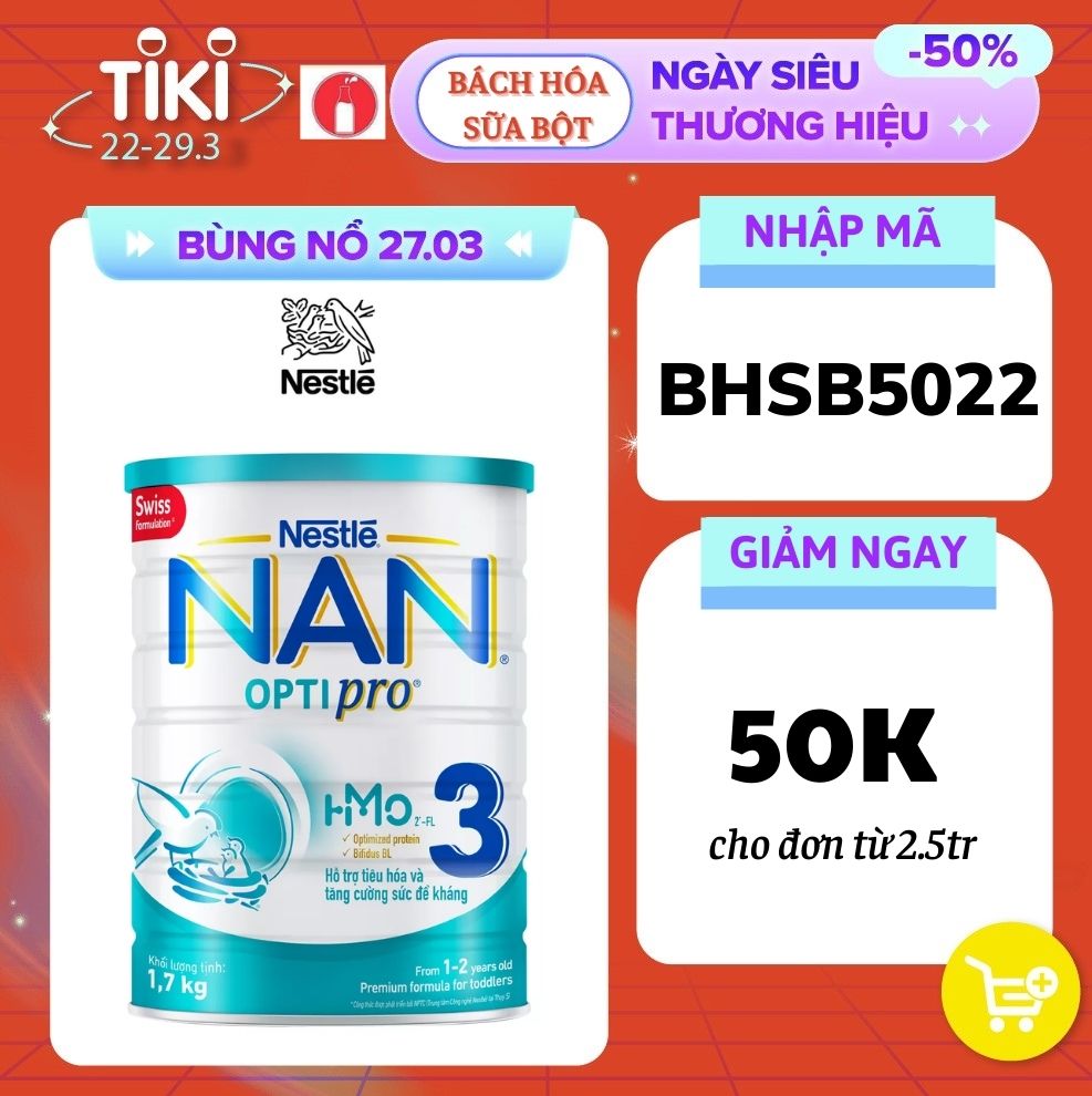 Sữa Bột Nestlé NAN OPTIPRO HM-O 3 1.7kg