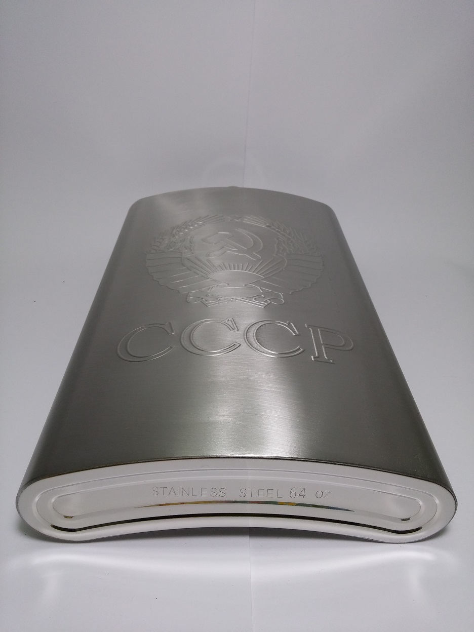 Bình Rượu INOX Logo CCCP Dập Nổi 2L - Tặng Kèm Phễu INOX