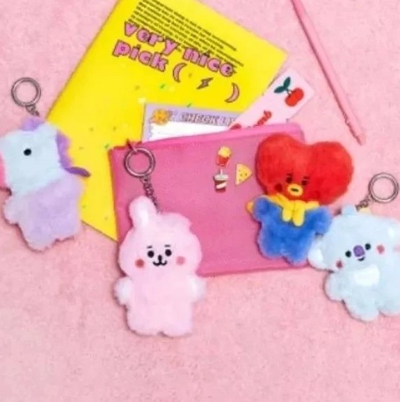 Móc khóa BT21 nhồi bông lông xù