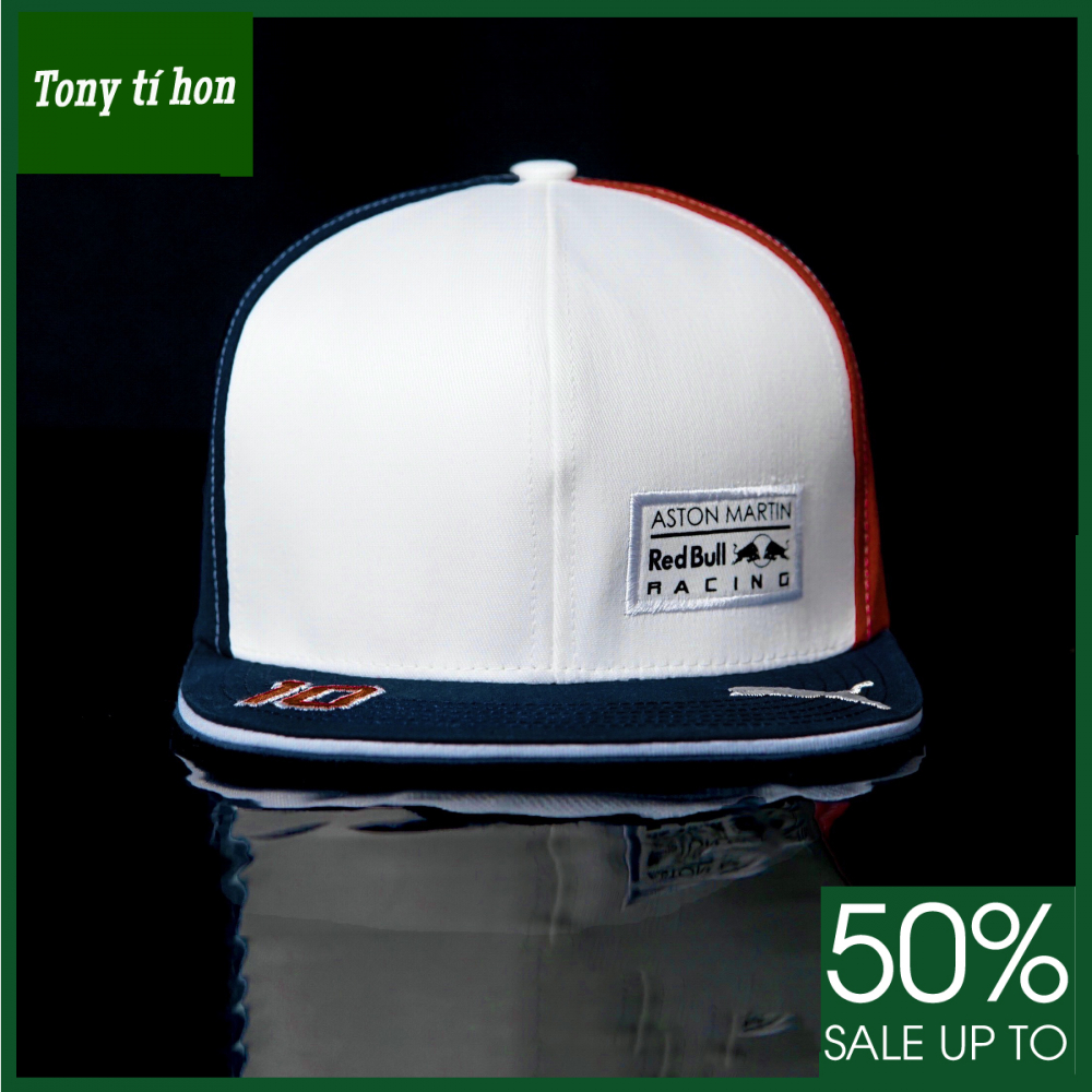 Tony tí hon - Mũ/nón kết lưỡi trai Snapback PM racing 10 thêu báo sư tử bên phối màu xanh - đỏ - trắng thời trang nam nữ cao cấp - màu xanh đen