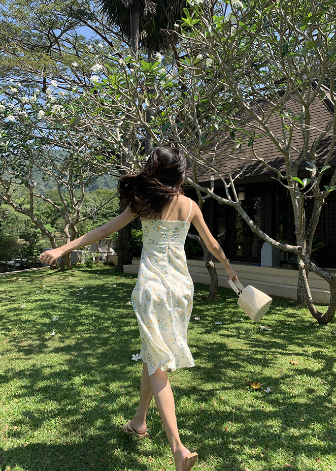 Đầm maxi đi biển, du lịch, sự kiện... loại đẹp, hàng chuẩn Quảng Châu, dọn kho siêu tốt, váy maxi hoa nhí 2 dây màu sáng, họa tiết nhẹ nhàng, nữ tính | MX054
