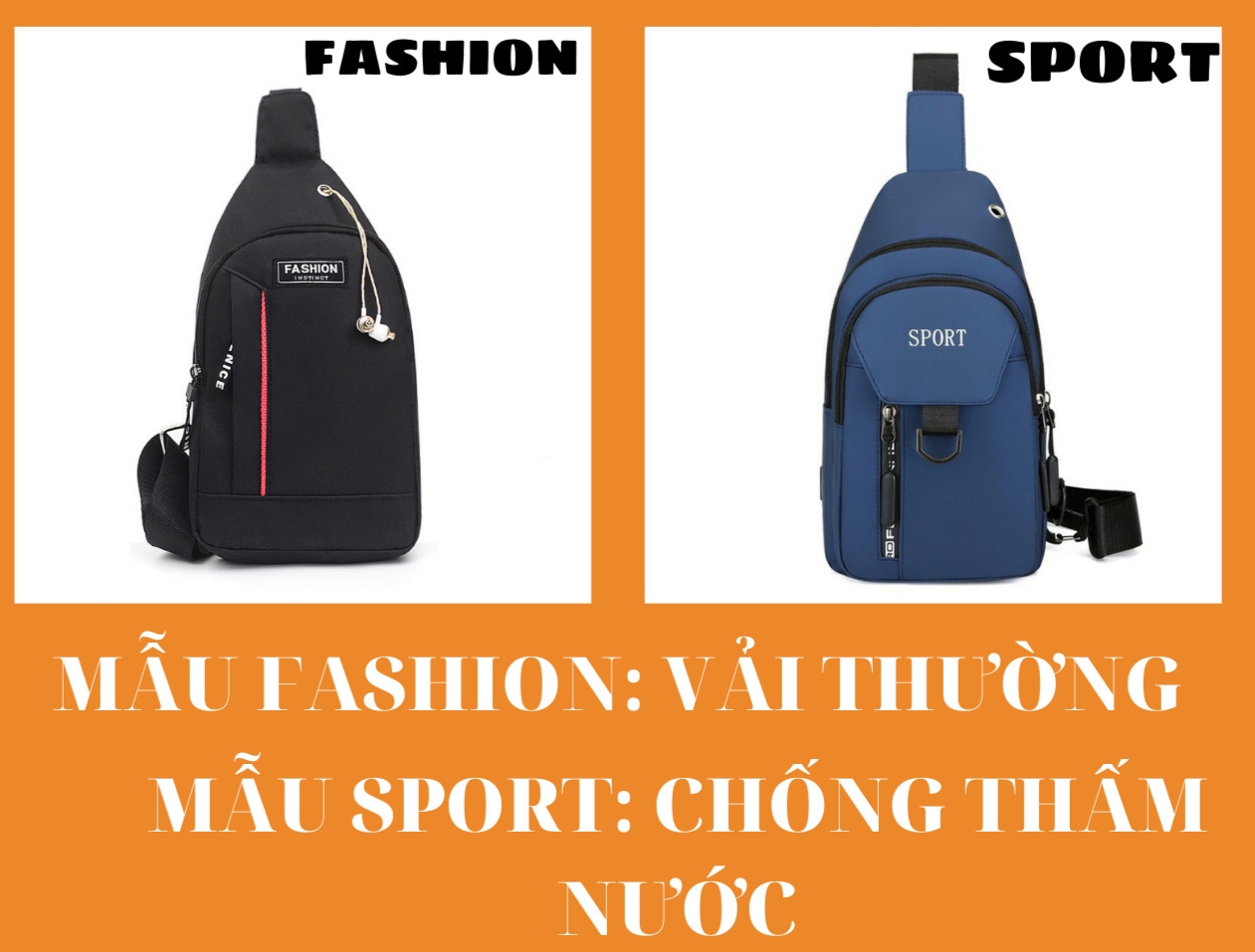 Túi đeo chéo nam thể thao chống nước, túi đeo chéo mini fashion đẹp và phong cách