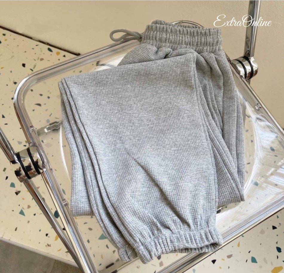 Quần thể thao nữ, quần jogger chất nỉ tổ ong mịn không bai xù, co dãn thoải mái thoáng mát
