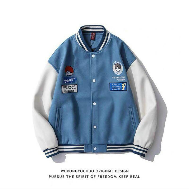 Áo khoác bomber nỉ form rộng Unisex, Áo bomber nỉ Cardigan trần bông trẻ trung
