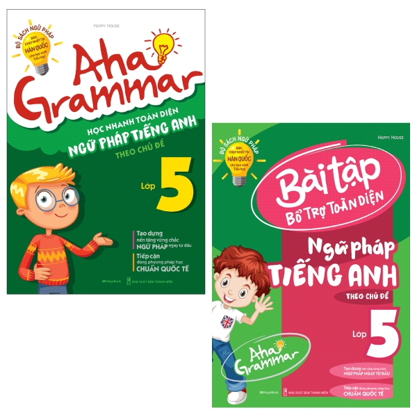 Combo Aha Grammar - Toàn Diện Ngữ Pháp Tiếng Anh Lớp 5 Theo Chủ Đề