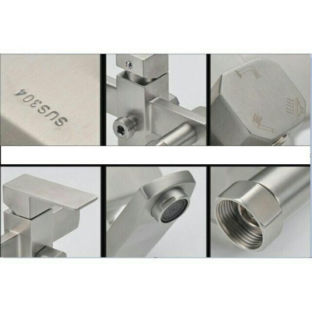 Sen cây tắm đứng INOX 304 nóng lạnh