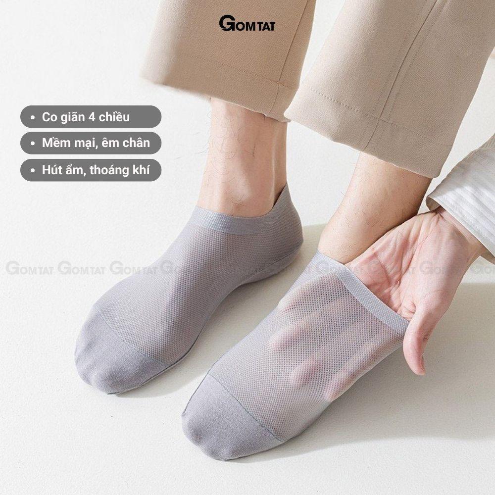 Tất tàng hình nam, chất liệu cotton cao cấp, mềm mịn, thoáng mát, êm chân - HAILUOI-PO-3019-1DOI