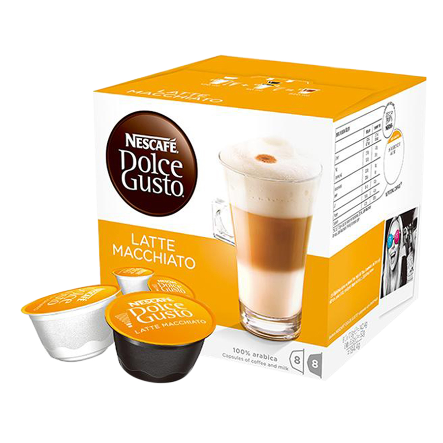 Hộp 16 Viên Nén Cà Phê Sữa Nescafe Dolce Gusto Latte Macchiato (195g)