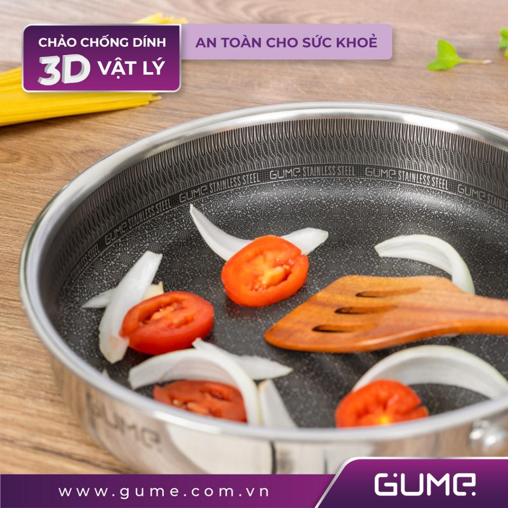 Bộ Nồi Chảo GUME, Chất Liệu Inox , Bộ Nồi 5 Đáy, Dẫn Nhiệt Tốt, Phù Hợp Với Mọi Loại Bếp, Nội Địa Hàn, BH 12 Tháng