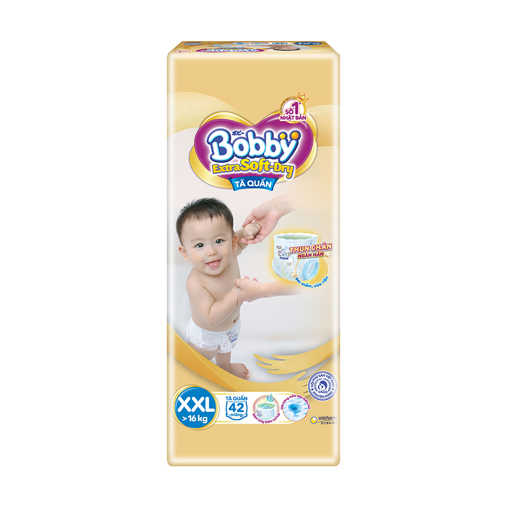 Tã quần cao cấp Bobby Extra Soft Dry thun chân ngăn hằn XXL46