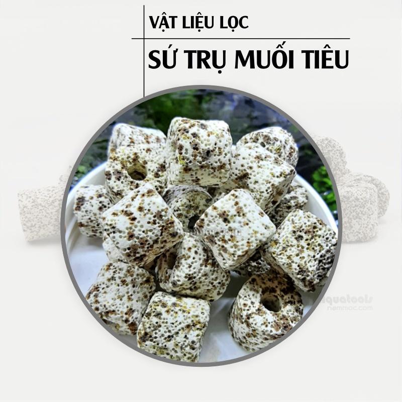 Sứ Trụ Muối Tiêu - Vật Liệu Lọc Nước Cho Bể Cá Cảnh - Thuỷ sinh Nấm Aquatools