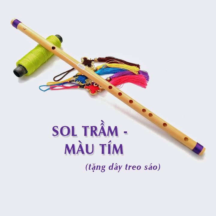 Sáo trúc chuẩn âm HL59 Tone Sol trầm G4 giá rẻ, tặng kèm dây treo sáo trúc- ngọc bội như ý (màu ngẫu nhiên