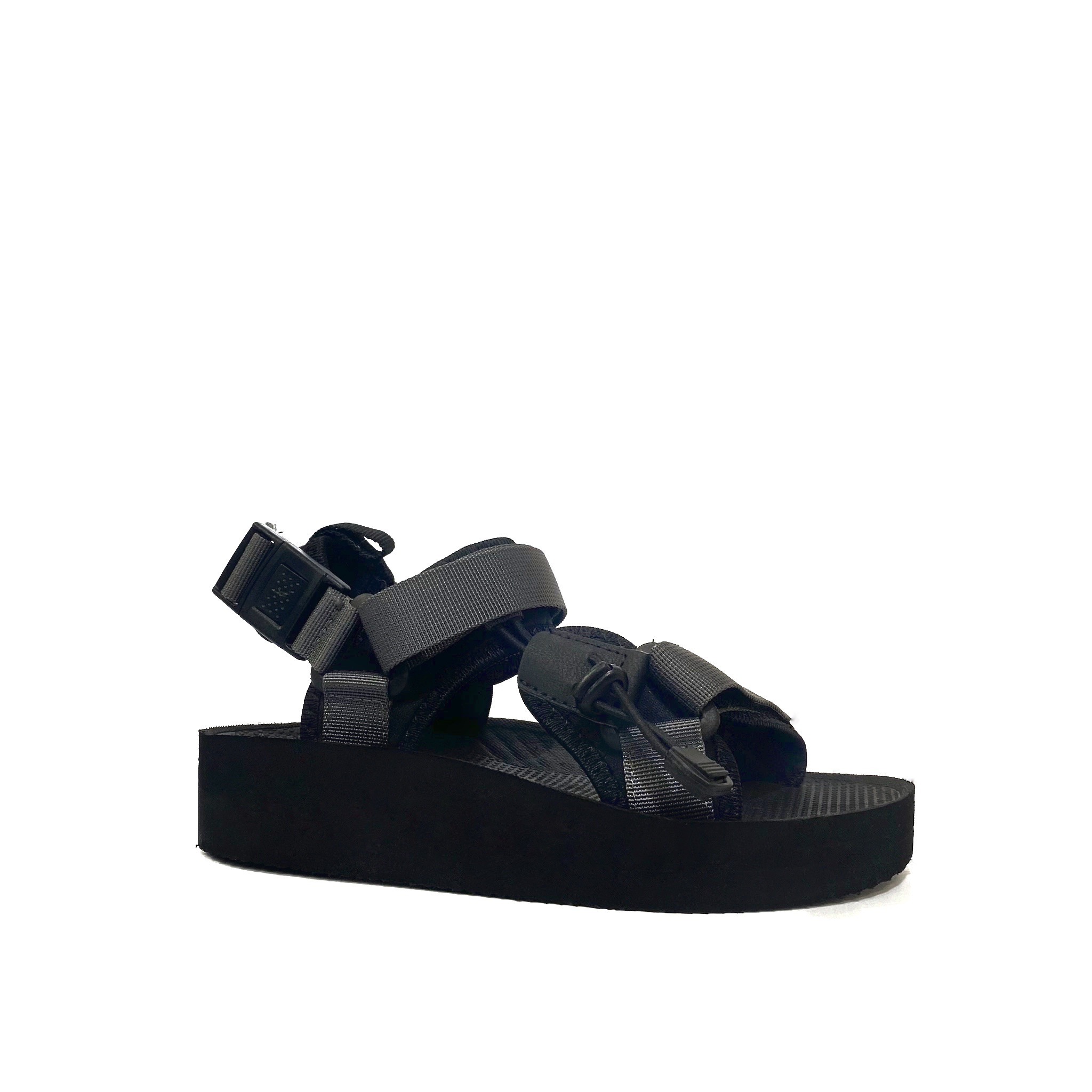 Giày Sandal Nữ The Bily 01W Quai Chéo Dây Rút - Màu Xám BL01WX