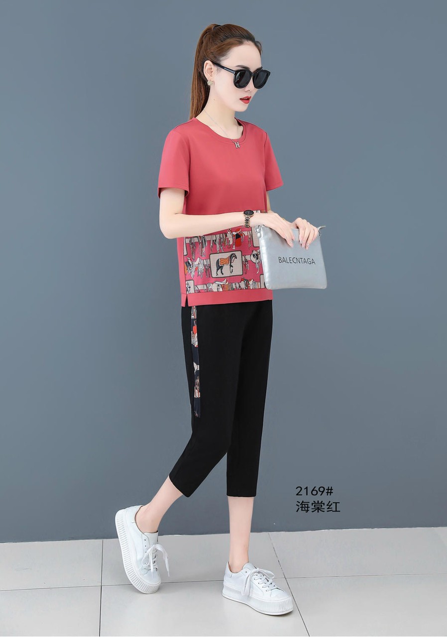Đồ bộ lửng Quảng Châu cao cấp: Bộ mặc nhà chất chất vải COTTON 100% tự nhiên thông thoáng ngày hè