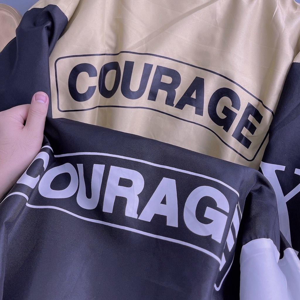 Áo Khoác Bomber Kiểu Bóng Chày Dù 2 Lớp Mero F COURAGE Form Rộng Nam Nữ Unisex - Trẻ Trung Năng Động Ulzzang