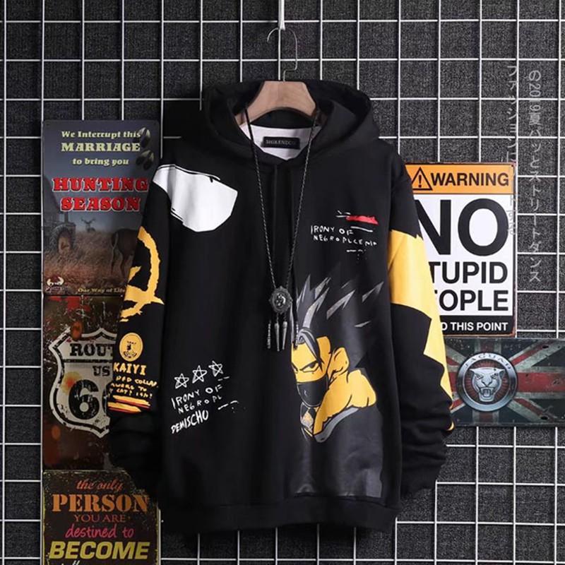 Áo hoodie dài tay in họa tiết hoạt hình thời trang dành cho nam