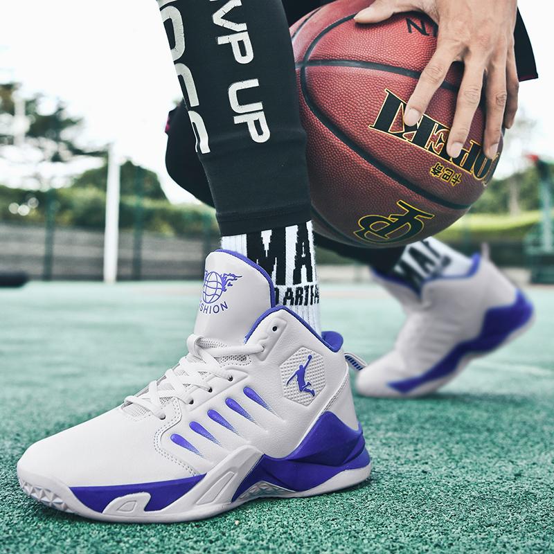 Giày bóng rổ nam nóng bỏng giày thể thao cổ điển cao cấp Color: Black Red Shoe Size: 43