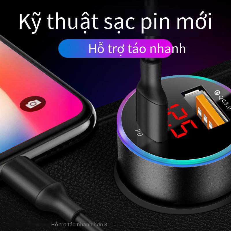 Bộ sạc xe hơi màn hình kỹ thuật số kiểu mới nhất Bộ sạc xe hơi PD Bộ sạc xe hơi kép USB QC3.0 sạc nhanh Bộ sạc xe hơi Type-c Đầu sạc nhanh PD