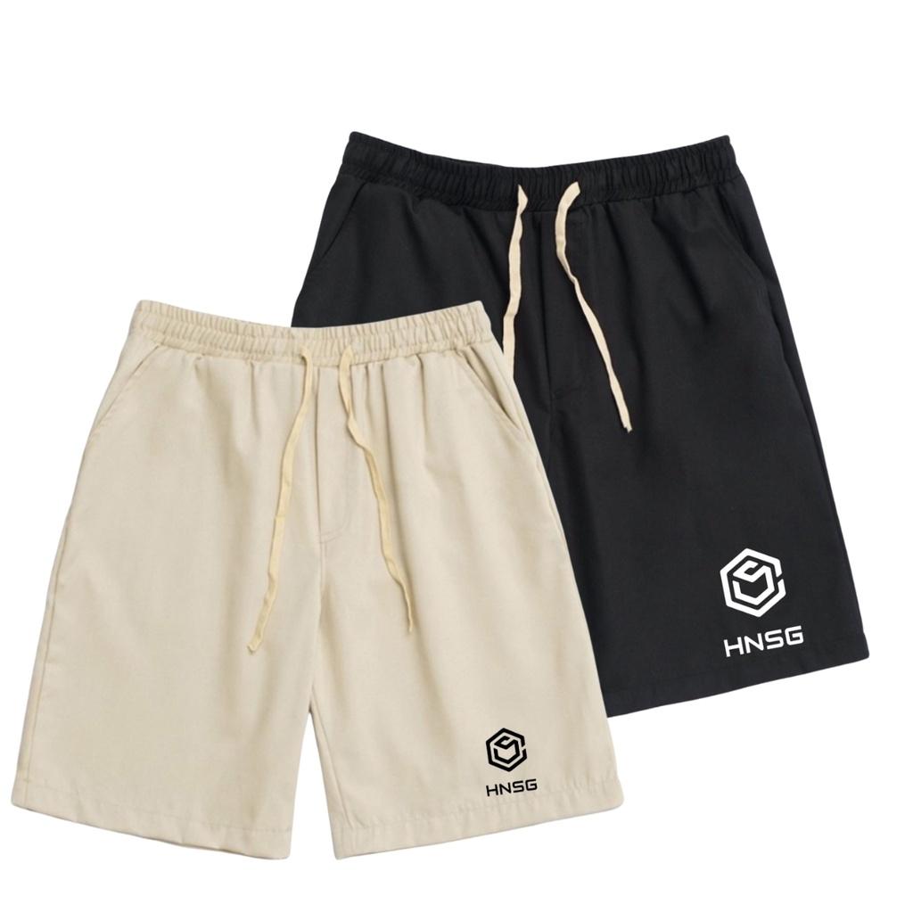 quần short kaki local brand hnsg minilogo thêu