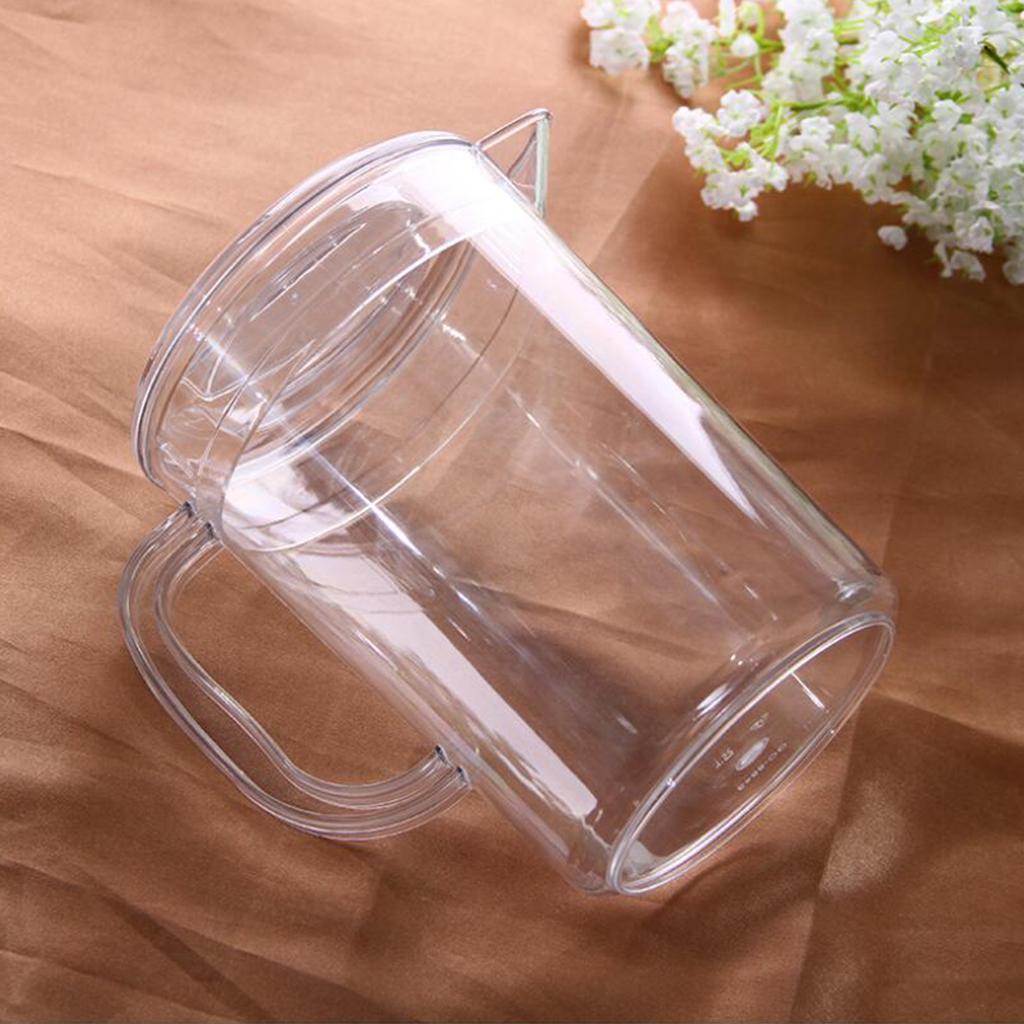 2x New Plastic Pitcher Beverage Container Kettle Carafe with Lid for Water Tea Milk