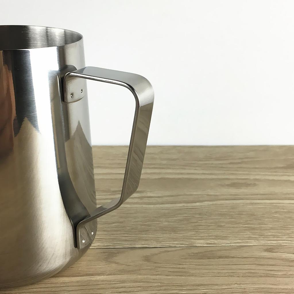 Milk Coffee Pitcher Latte Espresso Frothing Scale Jug with Espresso Tamper